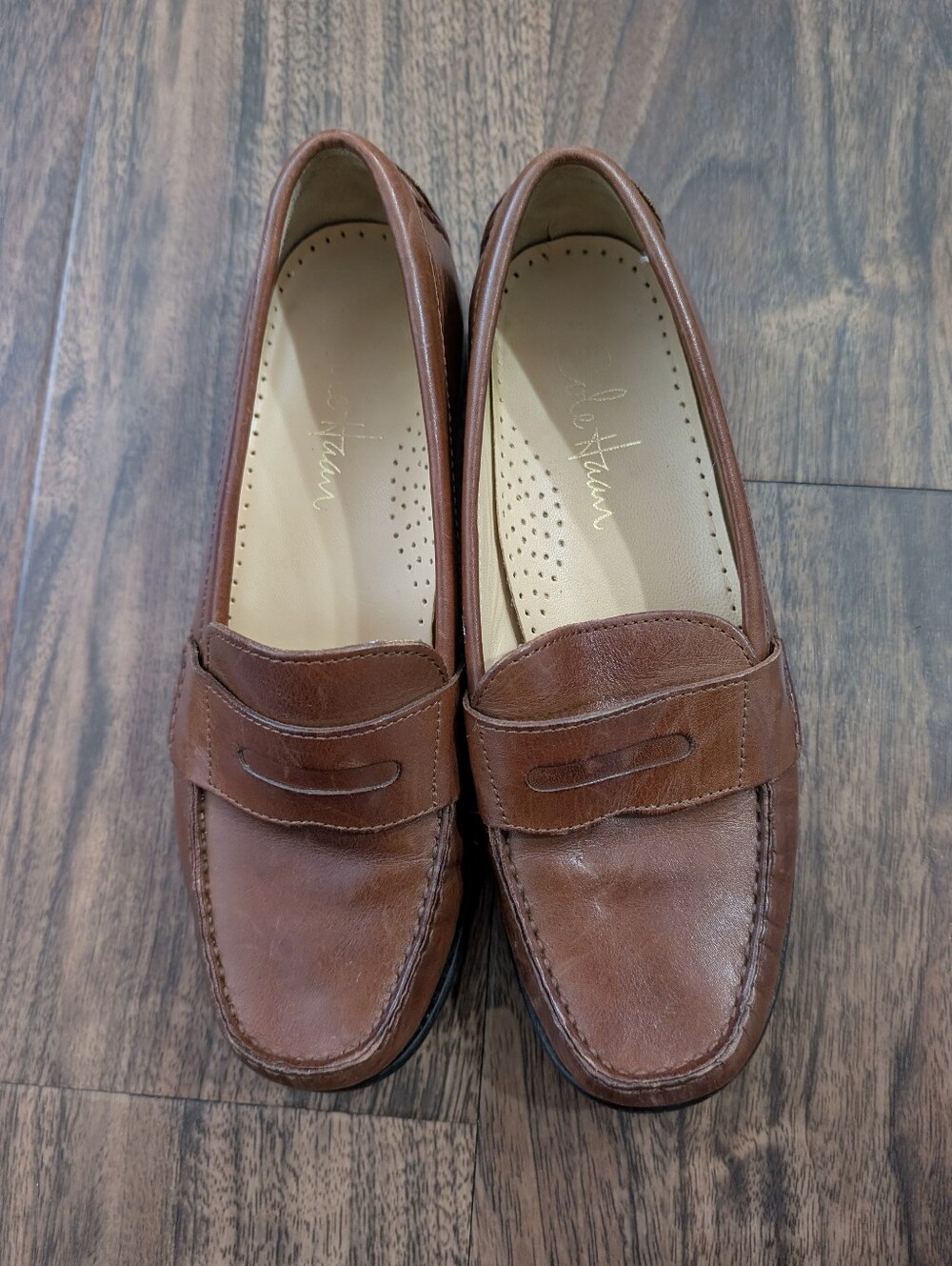 Cole Haan 6B Women's Comfort First Brown Leather Penny Loafers - Men's